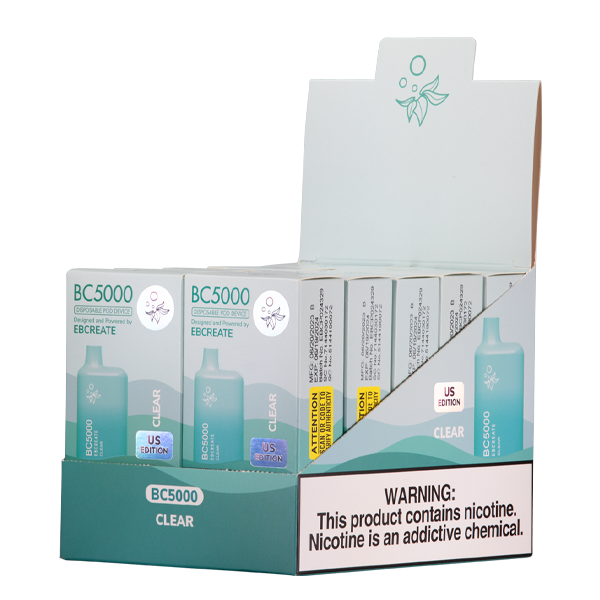 Clear Elf Bar BC5000 Disposable Vape Bundle 10-Pack