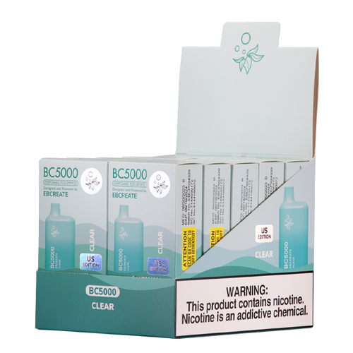 Clear Elf Bar BC5000 Disposable Vape Bundle 10-Pack